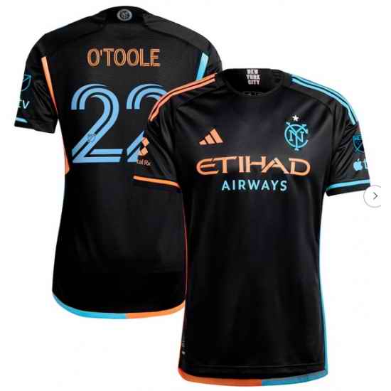 Men's New York City FC Kevin O'Toole adidas Black 2024 24 7 Kit Authentic Player Jersey